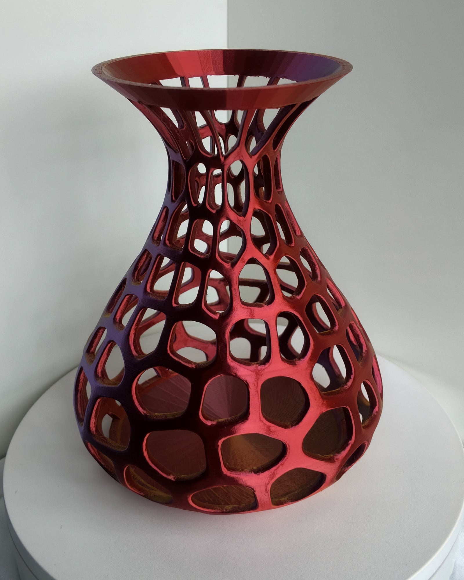 Korallenvase Organica – Rot-Pink