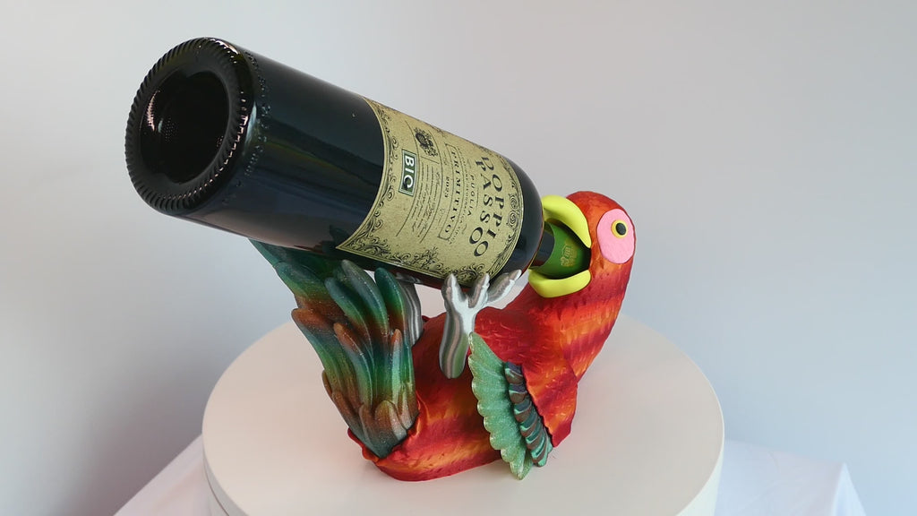 Papagei Flaschenhalter – dekorativ & funktional Variante: Tropical